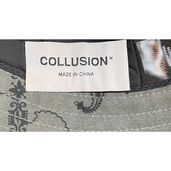 NEW Collusion Paisley Bucket Hat One Size Women’s Green - Picture 4 of 7